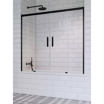 RADAWAY Idea Black PN DWD fekete kádparaván 150 átlátszó