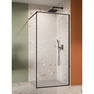 RADAWAY ﻿Modo F II Black Walk-in fekete zuhanyfal 95 átlátszó