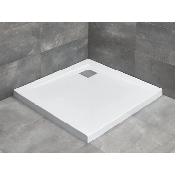 RADAWAY Argos C szögletes lapos zuhanytálca 90x90 fehér, ajándék szifonnal