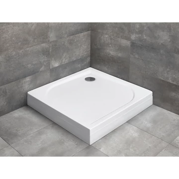 RADAWAY Delos C szögletes zuhanytálca lábbal 80x80 fehér, ajándék szifonnal