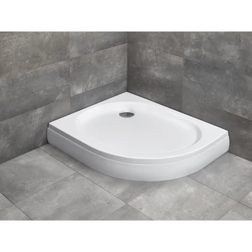 RADAWAY Patmos E íves zuhanytálca 120x90 balos, fehér, ajándék szifonnal