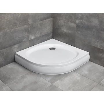RADAWAY Patmos A íves zuhanytálca 80x80 fehér, ajándék szifonnal