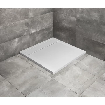 RADAWAY Teos C szögletes lapos zuhanytálca 90x90 cemento, ajándék szifonnal
