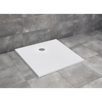 RADAWAY Zantos C szögletes lapos zuhanytálca 90x90 fehér, ajándék szifonnal