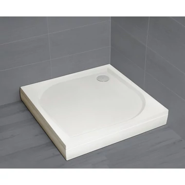 RADAWAY Paros C szögletes zuhanytálca előlappal 80x80 fehér, ajándék szifonnal