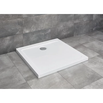 RADAWAY Doros C szögletes zuhanytálca 80x80 fehér, ajándék szifonnal