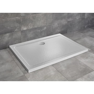 RADAWAY Doros Stone D szögletes lapos zuhanytálca 120x80 fekete, ajándék szifonnal
