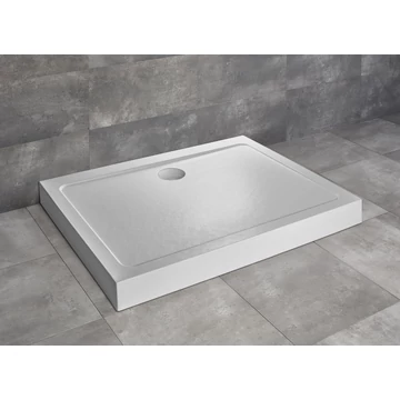 RADAWAY Doros Stone D szögletes zuhanytálca előlappal 120x80 fehér, ajándék szifonnal