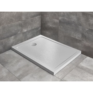 RADAWAY Doros Stone F szögletes lapos zuhanytálca 100x80 antracit, ajándék szifonnal