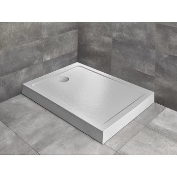 RADAWAY Doros Stone F szögletes zuhanytálca előlappal 120x90 fehér, ajándék szifonnal