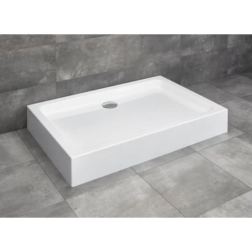 RADAWAY Laros D szögletes zuhanytálca 100x90 fehér, ajándék szifonnal