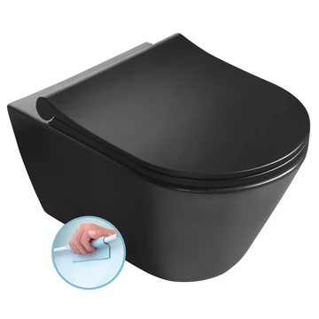 AVVA RIMLESS fali WC, 53x36cm, fekete