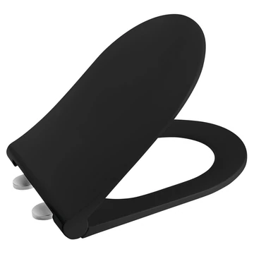 AVVA SLIM WC-ülőke, soft close, króm/fekete