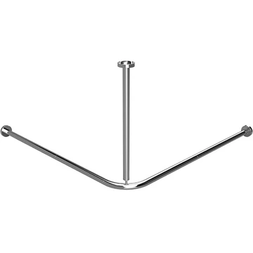 BEMETA ZUHANY Zuhanyfüggöny tartó, sarok kivitel, átm:25mm, 900x500x900mm, inox/polírozott