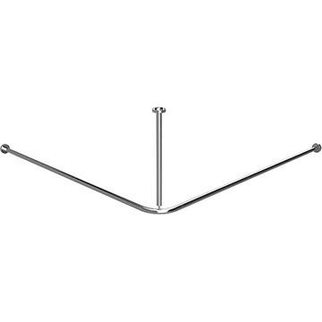BEMETA ZUHANY Zuhanyfüggöny tartó, sarok kivitel, átm:25mm, 1 400x500x1 400mm, inox/polírozott
