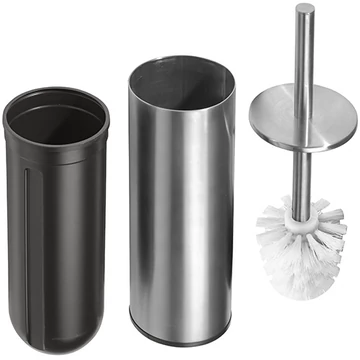 BEMETA NEO álló WC kefetartó, fehér kefe, 95x380x95mm, inox/matt