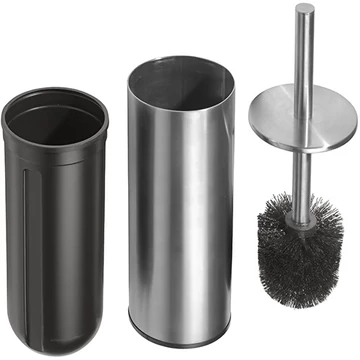 BEMETA NEO álló WC kefetartó, fekete kefe, 95x380x95mm, inox/matt