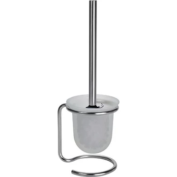 BEMETA OMEGA Álló WC kefetartó, üveg, fekete kefe, 110x400x130mm, króm