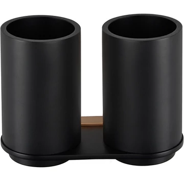 BEMETA GALLA fali dupla fogkefetartó, 170x123x79mm, matt fekete