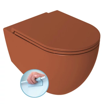 ISVEA INFINITY RIMLESS fali WC, 36,5x53cm, terracotta