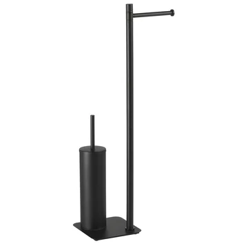 ARTU álló WC papír és kefe tartó, 670mm, matt fekete