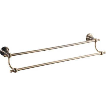 DIAMOND dupla törölközőtartó, 60cm, bronz