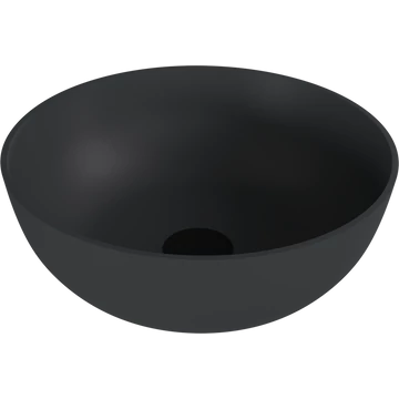 BANERA ROUND öntöttmárvány mosdó, átm:39cm, matt antracit