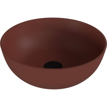 BANERA ROUND öntöttmárvány mosdó, átm:39cm, matt barna