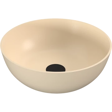 BANERA ROUND öntöttmárvány mosdó, átm:39cm, matt bézs