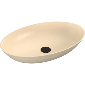 BANERA OVAL öntöttmárvány mosdó, 60x40cm, matt bézs