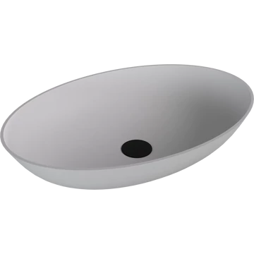BANERA OVAL öntöttmárvány mosdó, 60x40cm, matt fehér