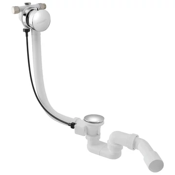 BRUCKNER Kád le- és túlfolyó, bovdenes, 550mm, átm:72mm, króm