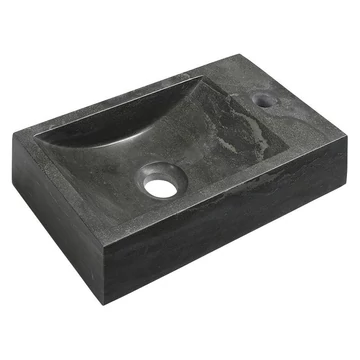 BLOK kőmosdó, 40x10x22cm, fekete antracit