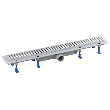 BRUCKNER padlóösszefolyó, inox ráccsal, DN50, 810x122x65mm