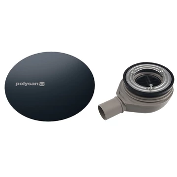 POLYSAN MIRAI zuhanytálca szifon, 90mm, DN40, gun metal
