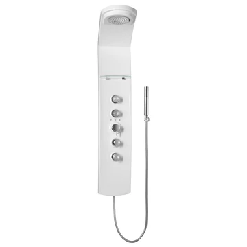 POLYSAN LUK zuhanypanel, termosztátos csapteleppel, sarokba szerelhető, 250x1300, ABS/fehér
