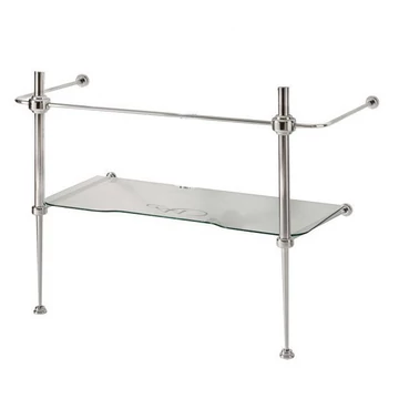 KERASAN WALDORF mosdótartó állvány polccal, 100cm, króm