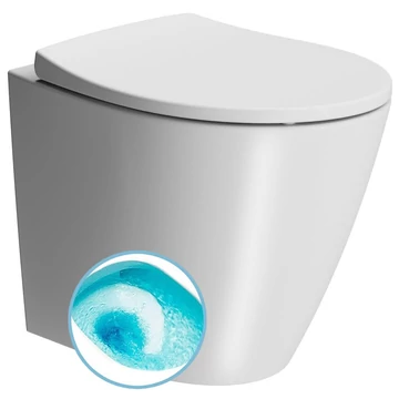GSI MODO álló WC, alsó/hátsó kifolyású, Swirlflush, 37x52cm, duál matt fehér