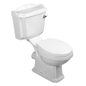 AQUALINE ANTIK monoblokkos WC, hátsó kifolyású, WC-ülőkével, öblítőmechanikával, kerámia fogantyúval