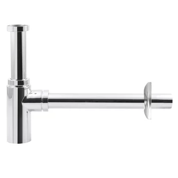 AQUALINE mosdó szifon szorító anyával, 1"1/4-32mm, réz/króm