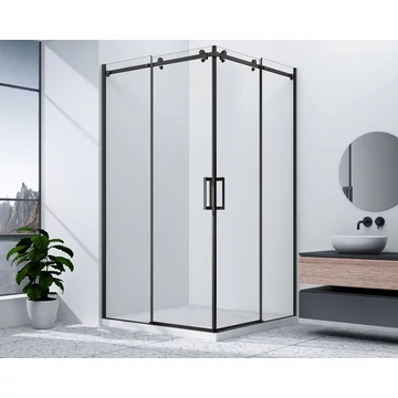 GELCO DRAGON BLACK sarokbelépős zuhanykabin, 900x900mm