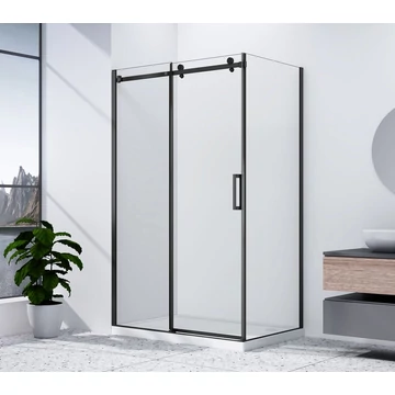 GELCO DRAGON BLACK szögletes zuhanykabin, 1600x900mm balos/jobbos