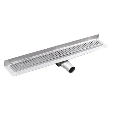 GELCO MANUS INOX padlóösszefolyó ONDA rosttal, fal éléhez, 650x112x55mm