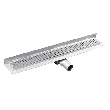 GELCO MANUS INOX padlóösszefolyó ONDA rosttal, fal éléhez, 850x112x55mm