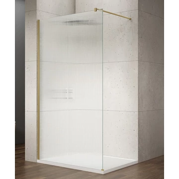 VARIO GOLD MATT Fix zuhanyfal, fali profillal, merőleges merevítő nélkül, nordic üveg, 1000mm