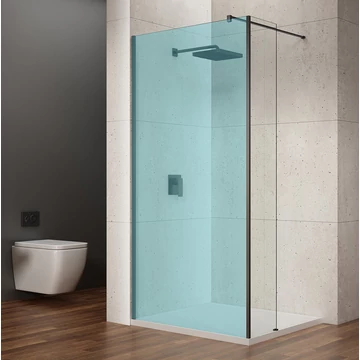 GELCO VARIO oldalfal, 350mm, transzparent üveg/fekete