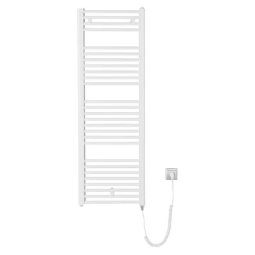 AQUALINE DIRECT-E elektromos fürdőszobai radiátor fűtőpatronnal, egyenes, 450x1320mm, 400W, fehér