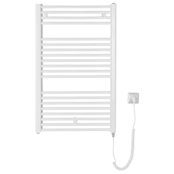 AQUALINE DIRECT-E elektromos fürdőszobai radiátor fűtőpatronnal, egyenes, 600x960mm, 400W, fehér