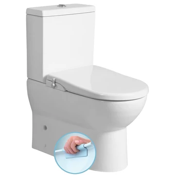 JALTA Rimless monoblokkos WC CLEAN STAR WC-ülőke bidé funkcióval, Soft close, hidegvizes