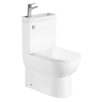 AQUALINE JALTA HYGIE monoblokkos WC, alsó/hátsó kifolyású, WC-ülőke nélkül, mosdóval